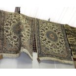 A pair of fine part silk Persian kashan rugs,