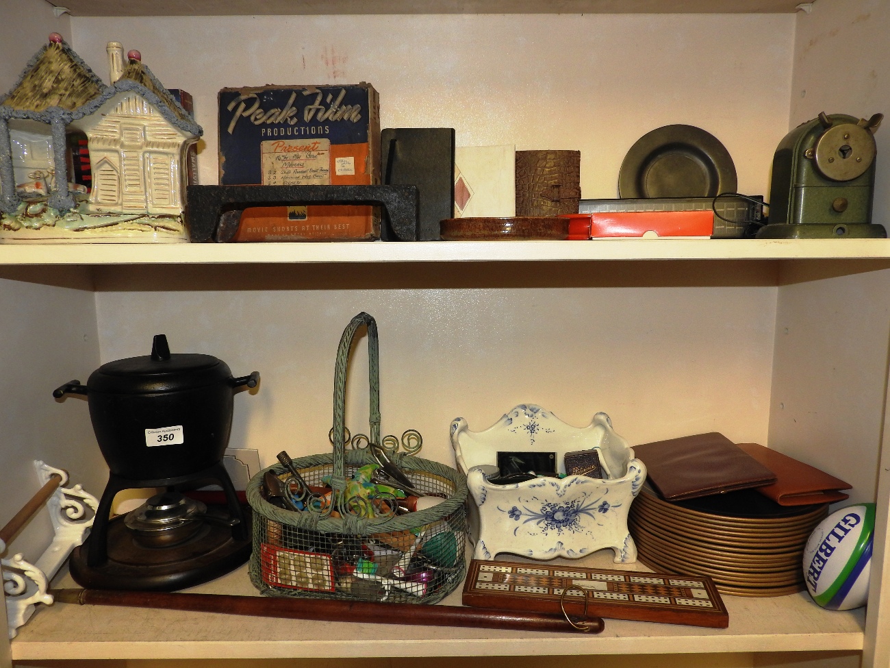 A quantity of miscellaneous items including porcelain pottery and metal