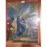 A 19th Century Italian oil on paper believed to be after an earlier Russian painting,