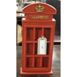A pair of minature painted phone box cab