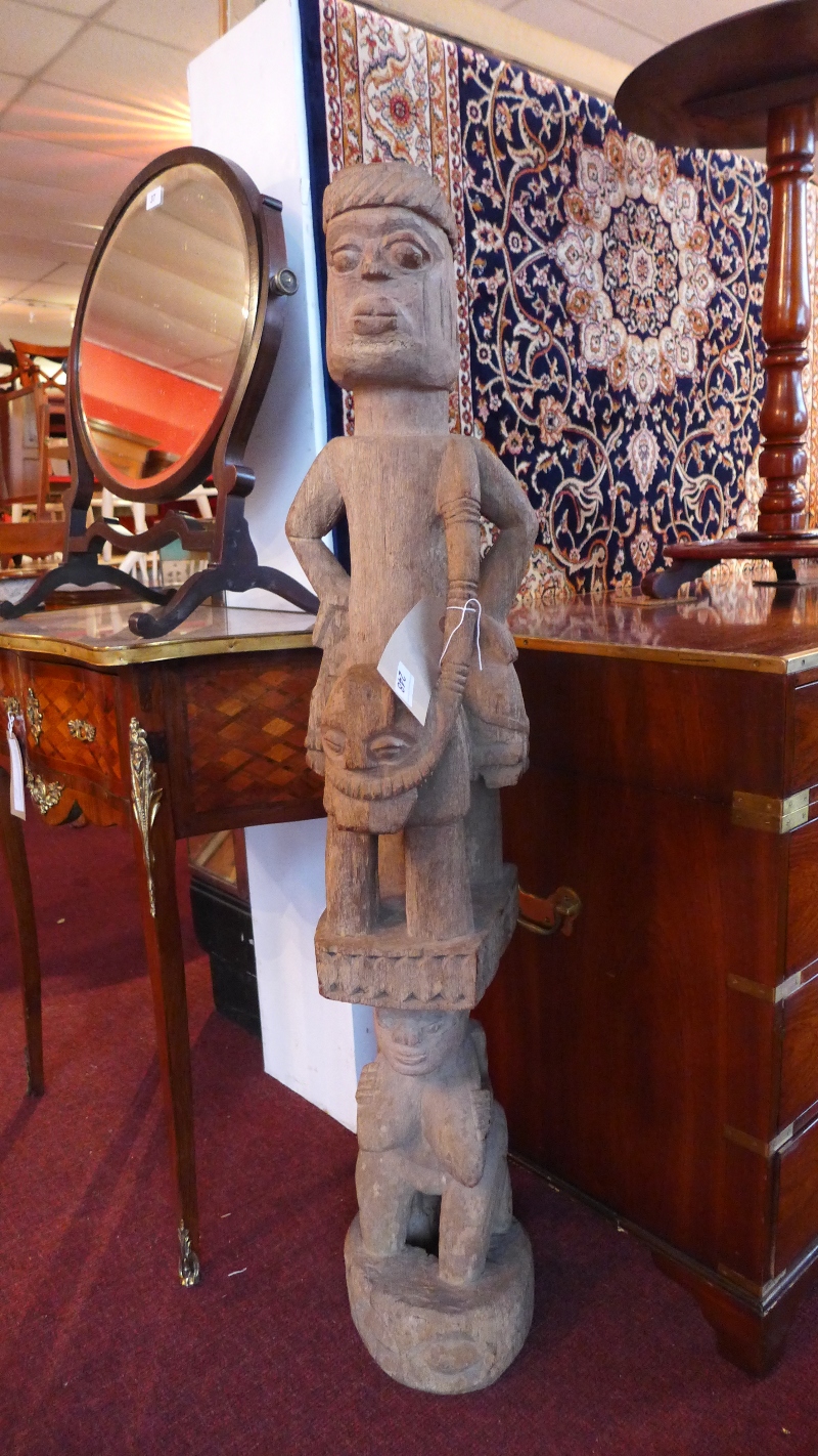 An East African tribal carved hardwood t