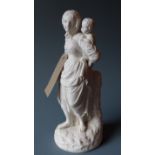 A biscuit ware porcelain figural group d