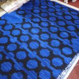 A Habitat Mosley hand woven rug in blue