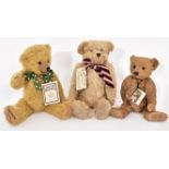 A Set Of 3 Vintage Mohair Teddy Bears Including A