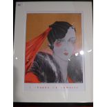 A framed and glazed art print, Eva 1934