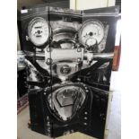 A three fold Harley Davidson screen