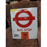 A London Bus Stop, for buses 289 and 911