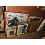 A large collection of various prints and others