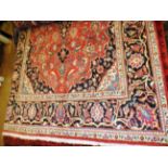 A fine central Persian kashan rug, 220cm x 125cm,