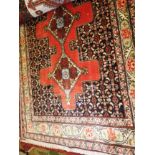 An extremely fine North West Persian senneh runner, 375cm x 90cm,