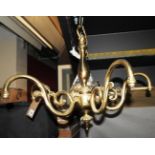 A contemporary designer fine branch brass chandelier by Christopher Wray (A/F),