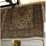 An extremely fine central Persian kashan carpet, 304cm x 200cm,