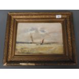 Edward Brooke (19th Century, British) A seascape oil on board, signed and dated 1881 lower left,