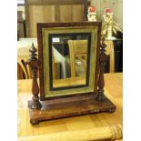 An early Victorian rosewood toilet mirror,