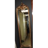 A Louis XVI style giltwood pier mirror