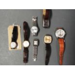 A collection of seven gentleman's wristwatches, Sekonda included,