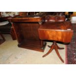 A German 20th Century oak bureau on bracket supports,