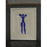 Henri Matisse print 'Nu Bleu X' after cut-out from the 1954 edition