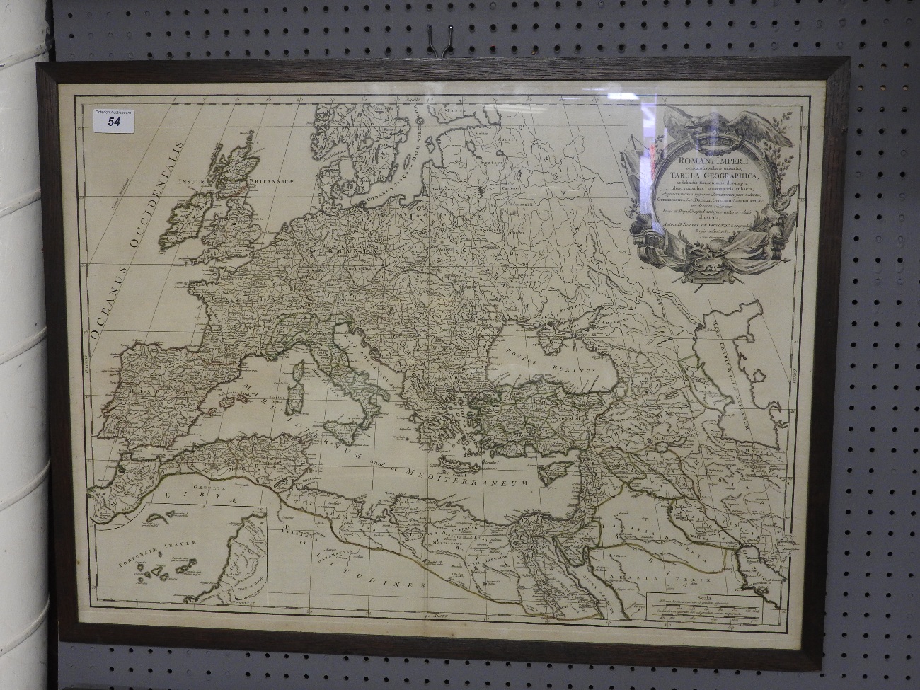A map of entitled 'Romani Imperii' framed and glazed 72cm x 55cm - Image 2 of 2