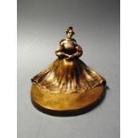 A 19th Century bronze figure of a lady in period costume, signed P.