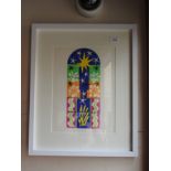 A lithograph of Matisse's cut-outs, 'Nuit De Noel' 1954, framed.