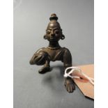 A late 19th Century Indian bronze figure deity