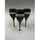 A set of three John Rocha cut crystal drinking glass (3)