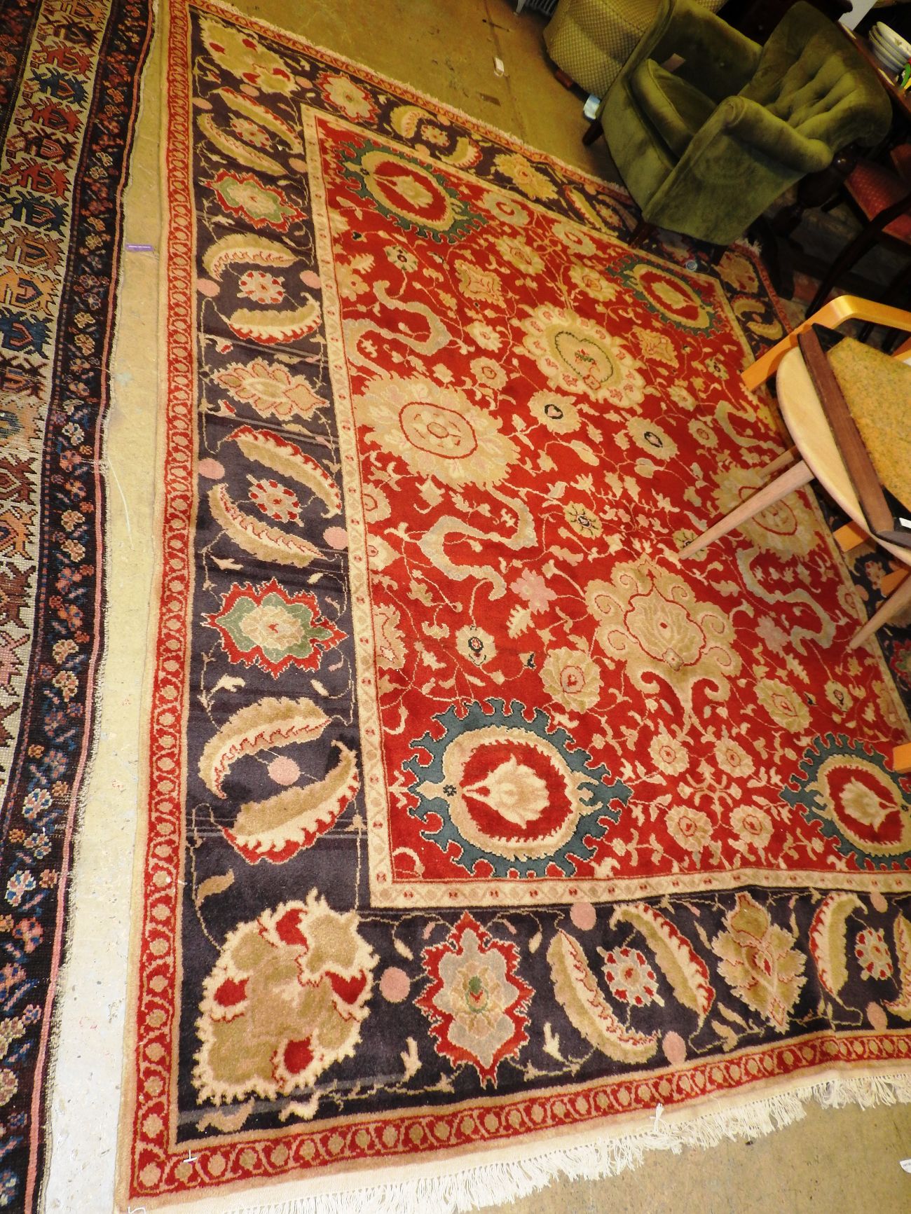 A fine Indian Agra rug,