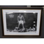 A Muhammed Ali print of Fight Against Sonny Liston