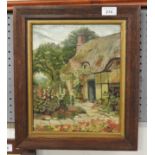 Two oil paintings of countryside scenes, framed.