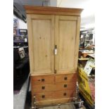 An early 20th Century German oak cabinet on stand by G Ritter of Dresden,