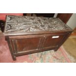 A 17th Century small oak coffer,