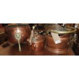 A collection of early 20th Century copperware,