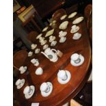 A large collection of porcelain including Royal Worcester, Herend, spode, Chippendale,