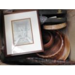 A collection of wooden items including bowls,