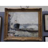 A mid 20th Century oil on canvas 'London Bridge' signed lower right.