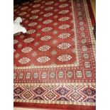 A large Turkoman design carpet,