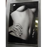 A Bruno Bisang photographic print of a nude female, framed,