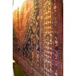 An extremely fine south west Persian Qashgai carpet 250cm x 160cm central double pendent medallion