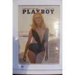 A rare framed 1968 entire original Playboy framed.