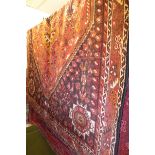 A fine south west Persian Afshar carpet 255cm x 165cm central pendent medallion with repeating
