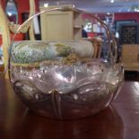 A WMF silver plated fruit bowl with glas