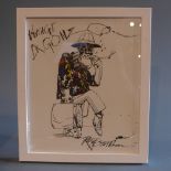 Ink signed Ralph Steadman original print