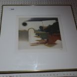 A signed abstract lithograph 14/99.