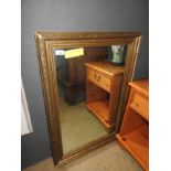 A gilt framed mirror and a Chinese style