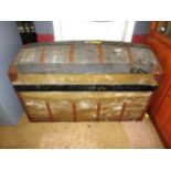 A 19th Century domed seaman's trunk, cla