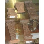 A collection of 19th Century carved wood