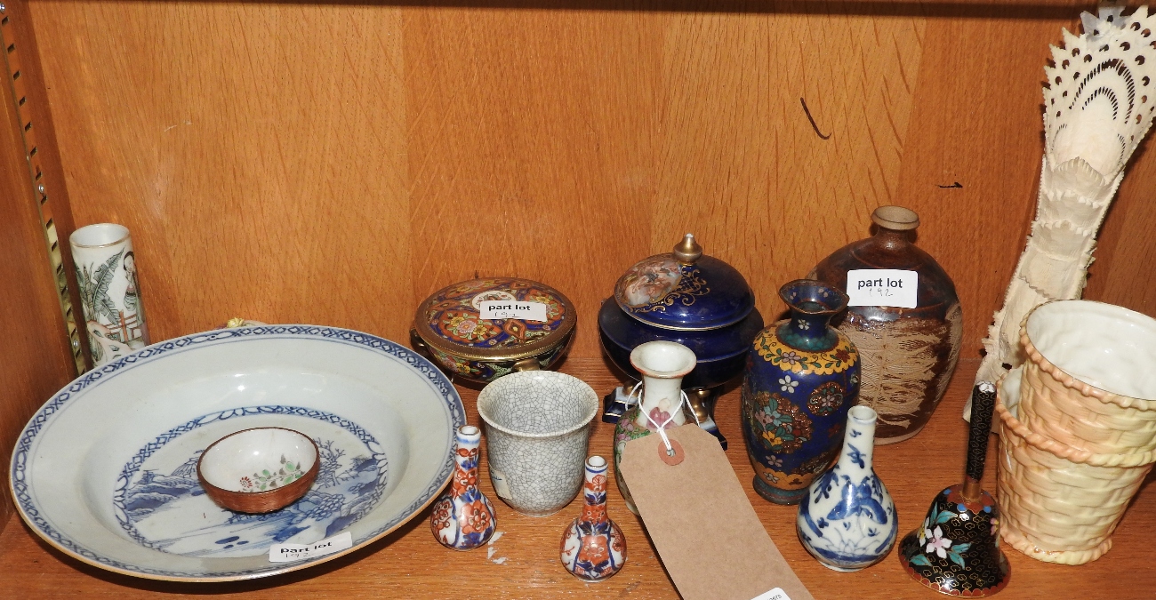 A mixed collection of pottery including meisson pot, Vienna pot,