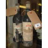 A pair of 1964 Calvet Chateau Calon bottles of Bordeaux red wine (2)