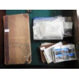 A cased book of vintage postcards along with various other post cards (qty)